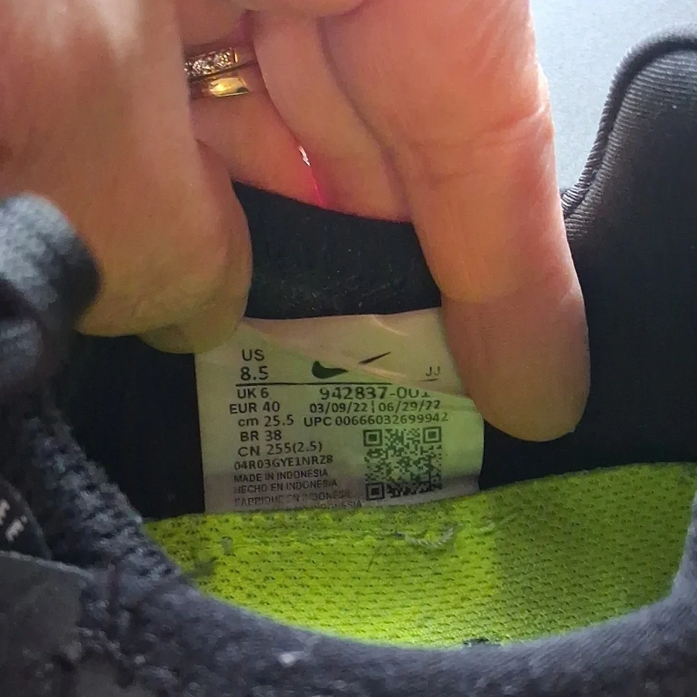 Nike Free RN 2018 Sneakers Shoes Black White 8.5